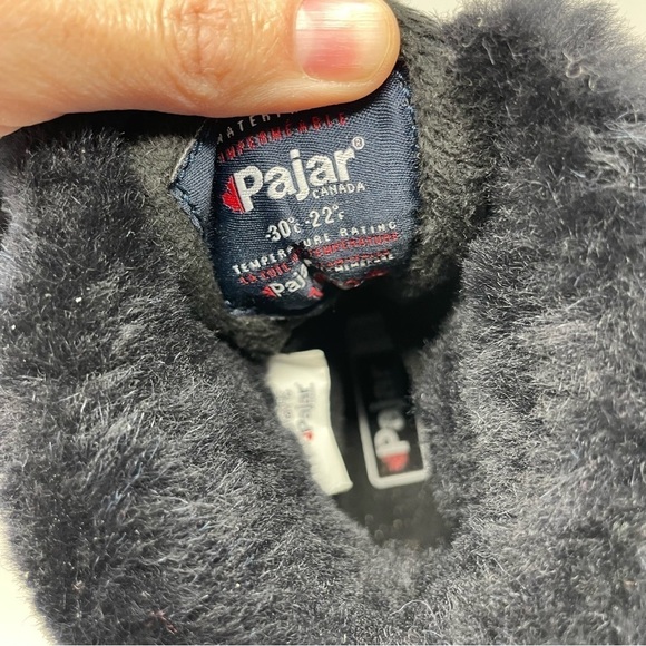 PAJAR Abbie Black Leather Cold Weather Fur Cuff Boots Size 7.5/ 38 - Picture 12 of 13